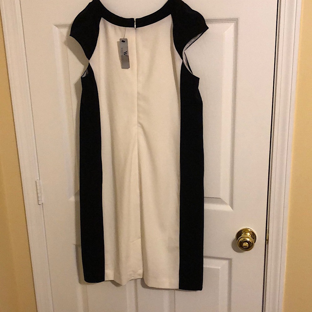 Worthington Black White Colorblock Dress Size 12